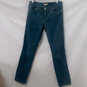 TORY BURCH SUPER SKINNY BLUE TEAL & ORANGE BROWN CORDUROY JEANS  VARIOUS SIZE 31